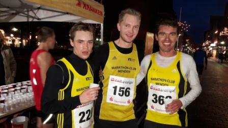 Felix Knode, Andreas Beulertz und Kai Buddenberg kurz nach dem Rennen in Ahlen